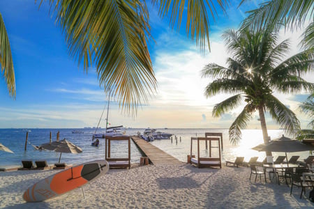 A photo of a each in Isla Mujeres, Mexico